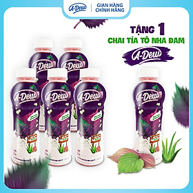 5 Chai Nước Tía Tô Nha Đam A-Dew 450ml + Tặng 1 chai