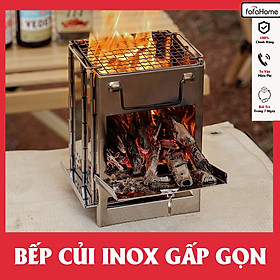 Mua Bếp Củi - Bếp Nướng Than Gấp Gọn Thép Không Gỉ Cho Nấu Ăn Ngoài Trời Cắm Trại Dã Ngoại
