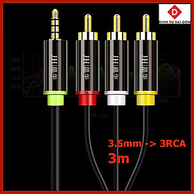 Mua Cáp chuyển 3.5mm ra hoa sen (đỏ  vàng  trắng) 3RCA JH-A420