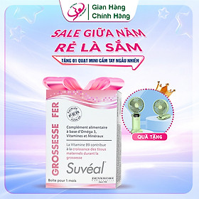  Suvéal Grossesse - Fer: Vitamin Tổng Hợp Cho Bà Bầu Cao Cấp Từ Pháp, Bổ Sung Đầy Đủ Vitamin Khoáng Chất, Ngăn Ngừa Dị Tật Thai Nhi, Tiền Sản Giật Và Tiểu Đường Thai Kỳ, Không Gây Táo Bón
