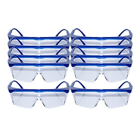 Lots 10 Lightweight Safety Glasses Eye Protector w/Clear Lens Dust-proof