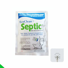 Ecoclean Septic - Men Vi Sinh Xử Lý Hầm Cầu Bể Phốt - Khử mùi, phân hủy chất thải, giảm đầy nghẹt, hiệu quả sau 1 đêm - Gói 100g