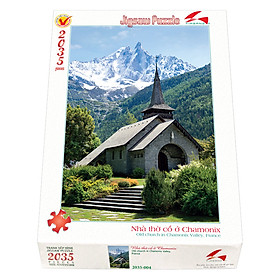 Tranh xếp Hình Tia Sáng Nhà Thờ Cổ Chamonix Tia Sáng (2035 Mảnh Ghép)