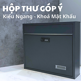 Hộp thư, hộp thư góp ý, hộp thư kiểu ngang khoá mật khẩu, kích thước vừa vặn bìa thư A4