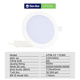 Mua Đèn LED Âm trần Downlight Rạng Đông Model AT06.V2 110/7W