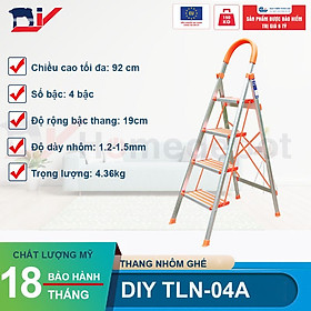 Mua Thang nhôm ghế 4 bậc DIY TLN-04A bản bậc rộng  chiều cao sử dụng tối đa 92cm
