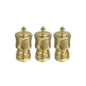 Mua Combo 3 chiếc đài cúng bằng đồng vàng bóng nguyễn chất BH12194