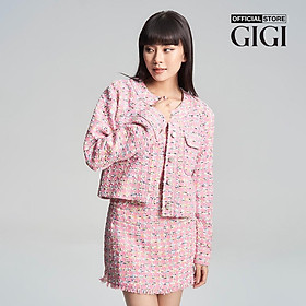 GIGI - Áo khoác vải tweed nữ tay dài dáng croptop thời trang G1603O231605