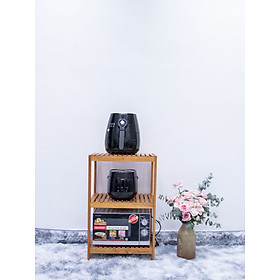 Mua Kệ lò vi sóng Hàn Quốc Start Decor 2 tầng/ 3 tầng/ 4 tầng - Gỗ cao su - màu Gỗ Tự Nhiên/ Vàng Cherry - Kích thước rộng 50 cm