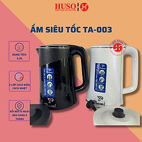 Mua Ấm siêu tốc 2 lớp Inox TA-003 (2.9L) - Ấm Đun Nước 1500W Đun Sôi Nhanh Vỏ nhựa PP an toàn. Lòng thép không gỉ