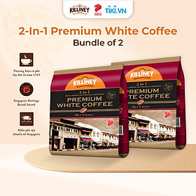 Combo 2 Túi Cà Phê Rang Xay Nguyên Chất Cao Cấp Killiney 2-In-1 Premium White Coffee - (2 Túi X 15 Gói)