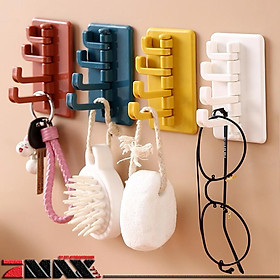 Mua Móc treo đồ dán tường 4 nhánh xoay hình cây thông (MCT04)  giá treo đồ 4 móc  kệ móc đồ tiện dụng xoay 180 độ
