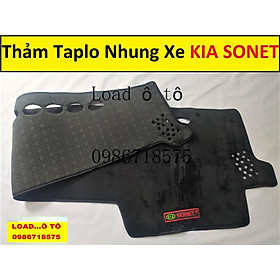 Thảm Taplo Nhung Xe KIA SONET 2022-2023 Mẫu Nhung Lông Cừu Cao Cấp