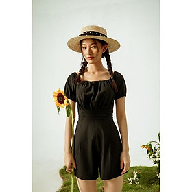 Jumsuit ngắn tay Méo shop đồ liền thân trễ vai Lavera