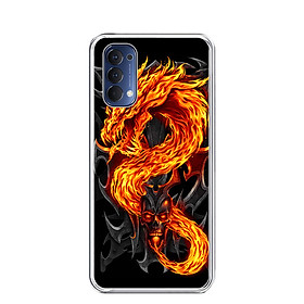 Ốp lưng dẻo cho điện thoại OPPO RENO 4 - 0218 FIREDRAGON - Hàng Chính Hãng