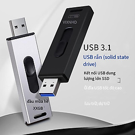 Đảm bảo chất lượng thể rắn U disk SSD tốc độ cao 3.0 bộ nhớ 200M truyền tải cực cao USB128G 256G đĩa U máy tính - Trắng