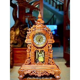 Mua Đồng hồ đề bàn đứng gỗ hương đá quả lắc sang trọng