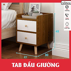 Mua Tab Đầu Giường 2 Ngăn Kéo Phong Cách Bắc Âu Cao Cấp Trang Trí Phòng Ngủ Tủ Đầu Giường Gỗ MDF