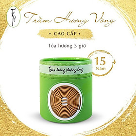 Nhang Vòng Trầm Hương Nhang Thiền - 90g - 48 vòng - Hộp Xanh - Nhang Thiền