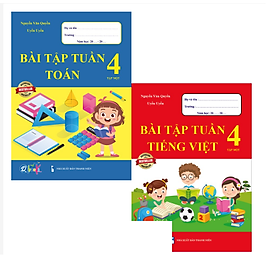 Sách - Combo Bài Tập Tuần Toán và Tiếng Việt 4 - Tập 1 (2 cuốn)