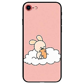 Ốp lưng dành cho iPhone 7 / iPhone 8 - iPhone Se 2020 - 7 Plus / 8 Plus mẫu Thỏ Ăn Cà Rốt Hồng