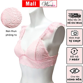 Áo ngực brallet WANNABE ANR08 áo chíp không mút, không gọng, thoải mái với ren dây vai cánh tiên nữ tính điệu đà