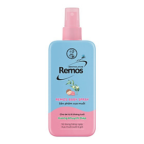 Xịt chống muỗi cho bé từ 6 tháng tuổi hương khuynh diệp Rohto Mentholatum Remos Baby Spray 70ml