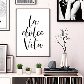 Mua Tranh treo tường | - Typography-La Dolce Vita Printable Art  Italian Quote Print 51   tranh canvas giá rẻ