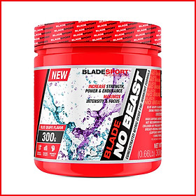 Thực phẩm bổ sung Pre-Workout Blade No Beast 300g - 28 lần dùng - Hỗ trợ tăng sức mạnh, sức bền, tăng sự tập trung tỉnh táo cho người tập luyện thể hình và thể thao - Thương hiệu Châu Âu - Bladesport