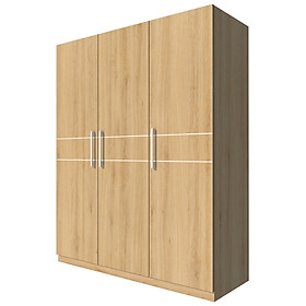 Mua Tủ quần áo gỗ MDF Tundo 3 cánh 2 ngăn kéo màu vàng sồi 140 x 55 x 200cm