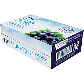 Thùng Sữa Chua Uống Tiệt Trùng Hương Việt Quất Tự Nhiên TH True Yogurt (180ml x 48 Hộp)