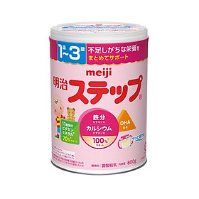 Sữa bột công thức Meiji Step Milk cho bé 1 đến 3 tuổi (800g) - Nhập khẩu Nhật