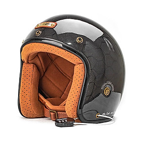 MŨ BẢO HIỂM CỔ ĐIỂN 3/4 BULLDOG HELI CARBON - GARA20