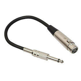 Stereo Microphone Cable XLR 3-Pin Plug to 1/4'' 6.35mm Female Mono Jack 1.5m