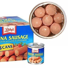 Hộp 18 Lon Xúc Xích Libby Vienna Sausage 130g Mỹ.