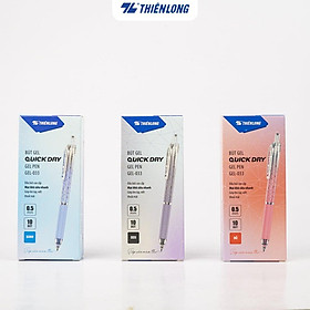 Combo 20 Bút gel Quick Dry Thiên Long GEL-033 - Mực khô siêu nhanh - Mực Đen - Combo 20