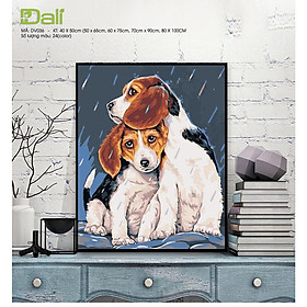Mua Tranh treo tường tự tô màu số hóa DALI Chú chó đáng yêu- DV036