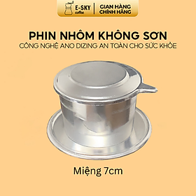 Phin Pha Cafe Nhôm Nguyên Chất Không Sơn E-SKY Coffee Miệng 7cm - KL