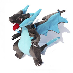 GẤU BÔNG POKEMON RỒNG LỬA MEGA CHARIZARD X MEGA LIZARDON X MÀU XANH 25CM