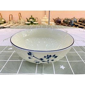Mua Bộ Bát Đĩa Thắp Hương Men Kem Vẽ Sen Chàm - Hoa Mặt Trời - Hàng Kỹ - Đồ Thờ Cúng Bát Tràng - Gốm Thiên Long