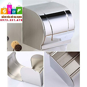 Lô giấy vệ sinh hộp kín Inox 304 dày dặn (đựng được cả giấy có lõi và không lõi)