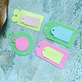 Khuôn Kim Loại Cắt Giấy DIY Hình Thẻ (8 Cái)