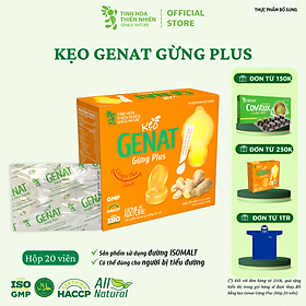 Kẹo Genat Gừng Plus - Isomalt sugar (Hộp 20 viên) - Giao 2H HCM