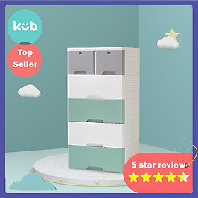 Tủ Nhựa Đựng Quần Áo Cho Bé KUB - Nhiều Tầng, Có Bánh Xe Di Chuyển, Đế Tủ Điều Chỉnh Cân Bằng