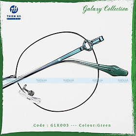 Gọng kính tròn nữ thiết kế độc quyền Thiên Hà Optical chất liệu titan nhẹ màu độc đáo nhập khẩu Hàn Quốc Galaxy GLK003