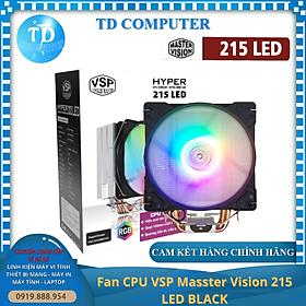 Mua Tản nhiệt CPU VSP 215  ĐEN  Fan 12CM LED RGB Dùng Cho Tất Cả Socket - Hàng chính hãng TECH VISION phân phối