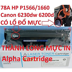 Mua Hộp mực 78A dành cho Canon 6230dn 6230dw 6200d -Có Lỗ Đổ Mực- HP P1560/1536/P1566/1600/P1606DN Mực in Canon MF4410/4430/4580DN/MF4570dn/4550d/4452/4450/4450d/MF4420n /4412/ D520 hàng chính hãng Alpha Cartridge