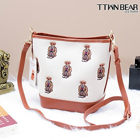 Túi xách nữ TN3336 đeo chéo thời trang công sở đi học đi chơi TTWN BEAR da PVC cao cấp