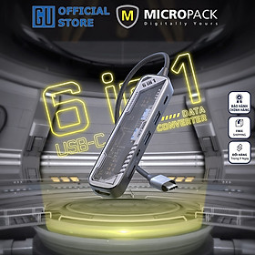 Mua Hub Chuyển Đổi MicroPack EXPAND MDC-N6T 6 In 1 Kết Nối Type-C Thiết Kế Lộ Bo Mạch Bên Trong Nhìn Hiện Đại Phong Cách Hàng Chính Hãng