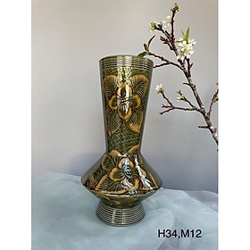 Mua Bình cắm hoa  họa tiết khắc vẽ thủ công. Gốm sứ Bát Tràng